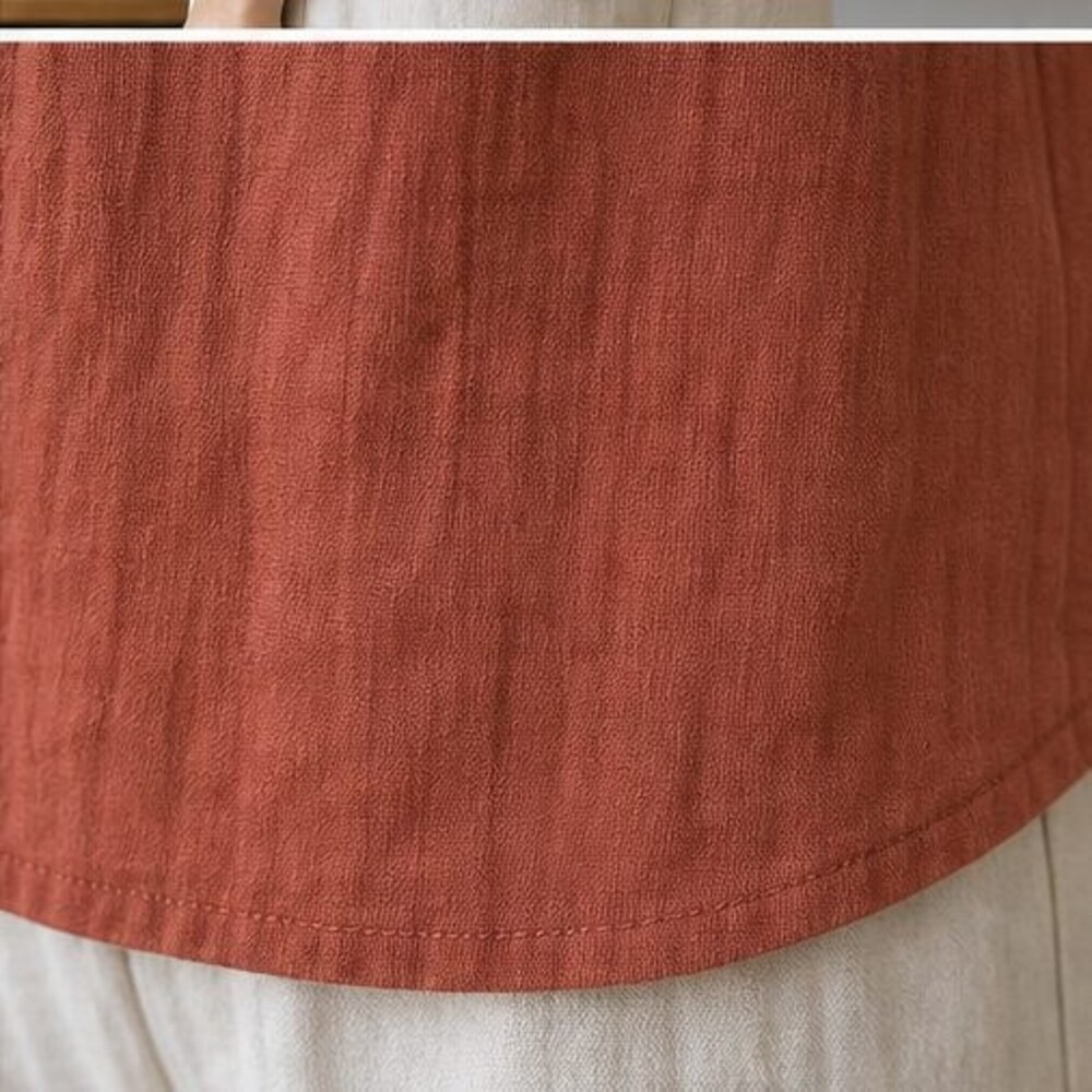 Rust V Neck Top - Picture 6 of 6